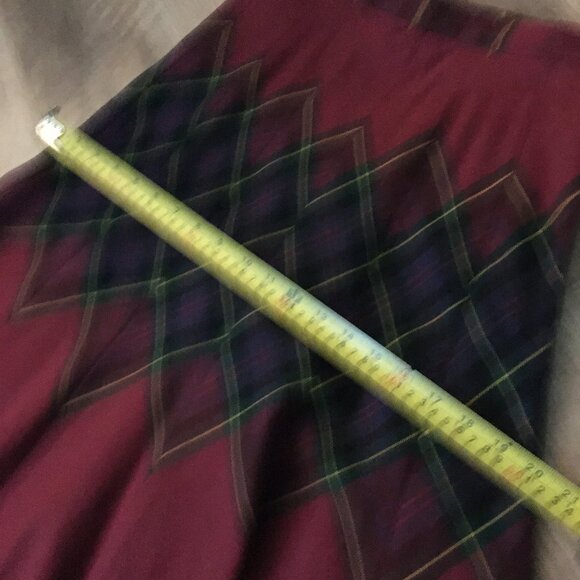 Vintage Highland Queen Maisen Mendessolle Diamond Plaid Wool Skirt - Picture 14 of 16